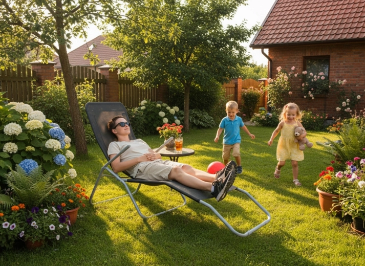 Integrovaný podnožník pro lepší odpočinek