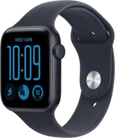 Apple Watch SE 3 GPS + Cellular 40 mm, hliníkové pouzdro v barvě půlně, tmavě modrý sportovní řemínek S/M