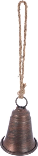 Závěsný kovový zvonek hnědý 8 cm