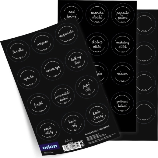 Samolepky na kořenky Black mix 36 cz