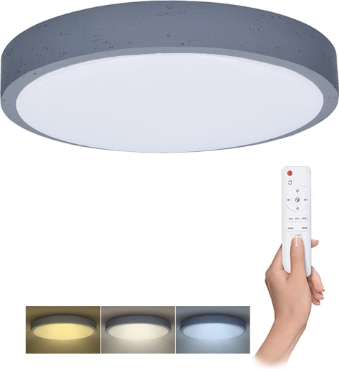 Solight led stropní a nástěnné svítidlo Grey s dálkovým ovladačem, stmívatelné, 49 cm