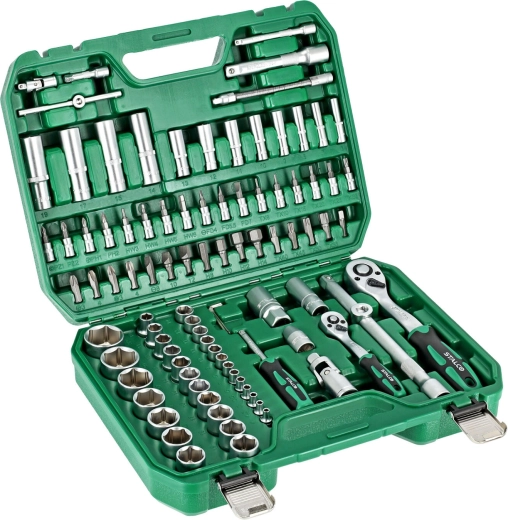 STALCO sada nástrčných klíčů 1/2" + 1/4" (94 dílů)