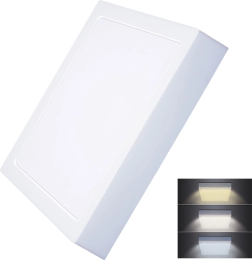Solight přisazený LED mini panel čtvercový CCT 24 W 1800 lm