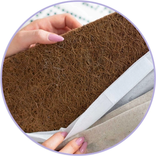 Přírodní kokosové vlákno a prodyšné potahy