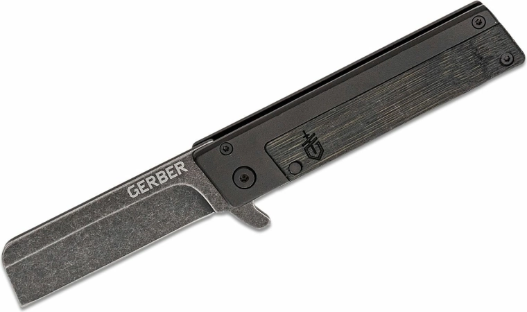 Gerber Quadrant – kapesní nůž z bambusu, černý, čepel 6,9 cm