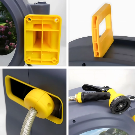 Nástěnný automatický naviják na zahradní hadici 1/2", 20 m – sada