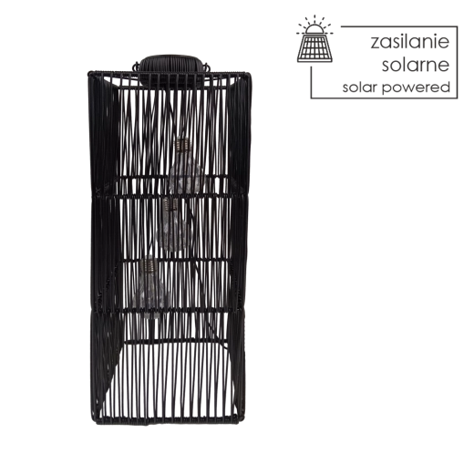 Solární LED lucerna černá 55 cm