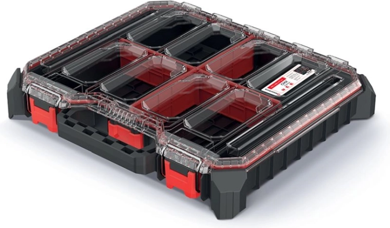 Modulární organizér na nářadí 44,5 × 39 × 7,7 cm, černý