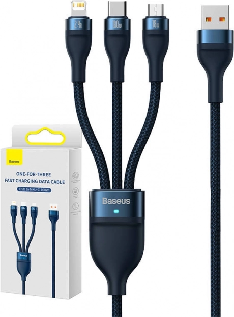 Nabíjecí kabel Baseus 3v1 s rychlonabíjením