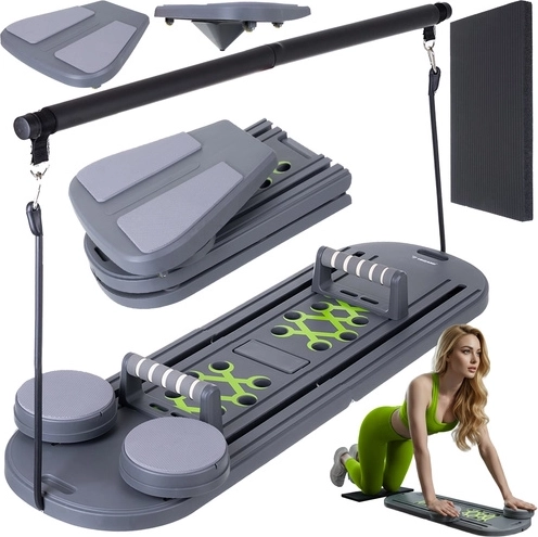 Multifunkční pilates deska TRIZAND 97 × 35 cm s úchyty na cvičení