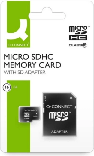 Q-Connect paměťová karta microSDHC 16 GB s SD adaptérem