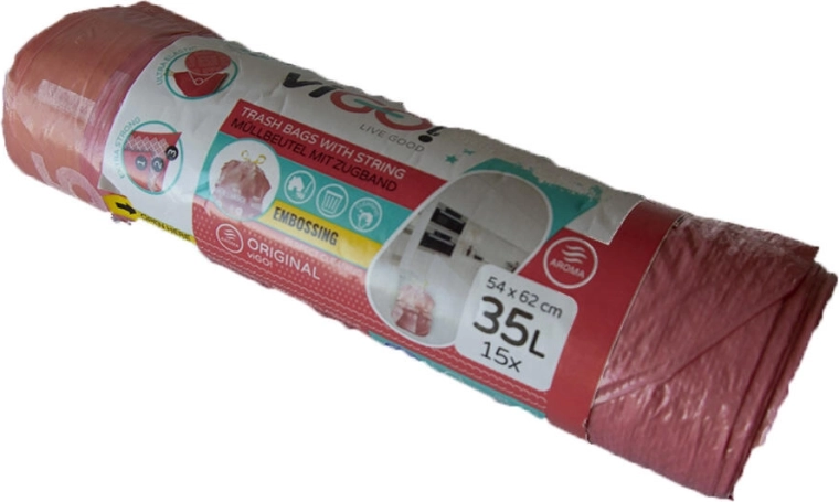 Zatahovací pytle na odpad 35 l s vůní malin 4 Seasons (15 ks)