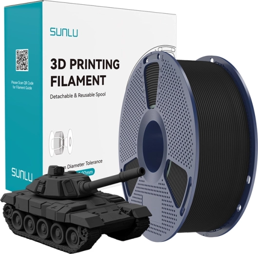 Sunlu pla+ high-speed černý filament pro 3d tisk 1,75 mm