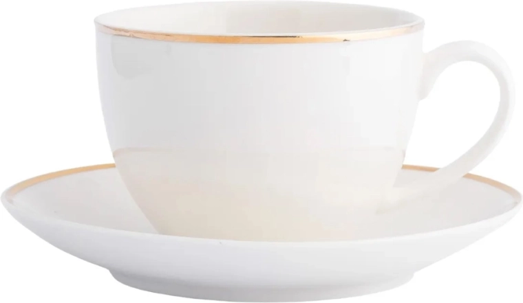 Bella zlató linie porcelánový šálek s podšálkem 270 ml