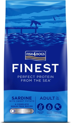 Fish4Dogs Finest sardinka se sladkými bramborami pro dospělé psy 12 kg
