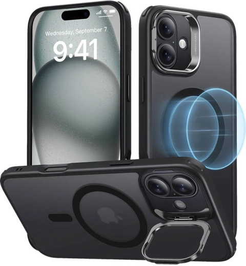 ochranný kryt ESR Classic Hybrid HaloLock se stojánkem pro iPhone 16 černý