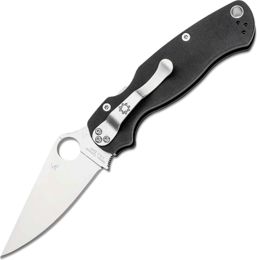 Spyderco Para Military 2 kapesní nůž pro leváky, 8,7 cm, satin, černý G10