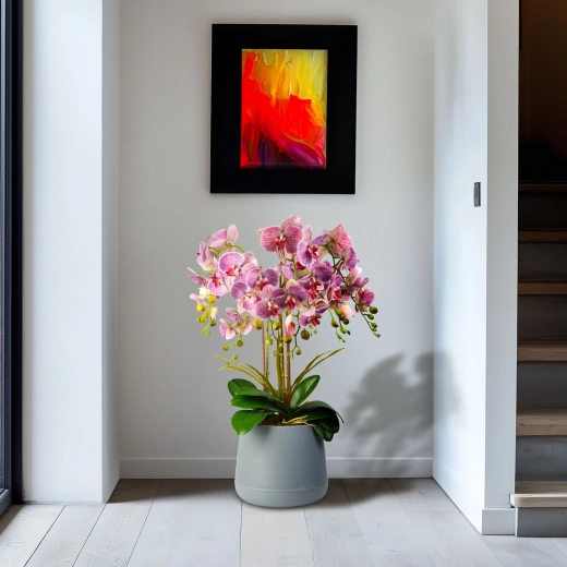 Nástěnná dekorace orchidej fialová 83 cm