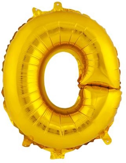 Fóliový balónek TORO písmeno O 30 cm – zlatý