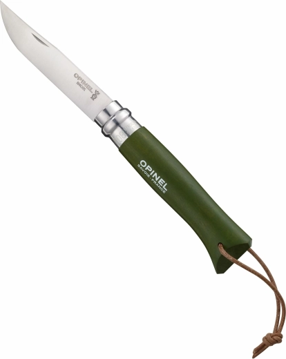 Opinel N°08 Trekking khaki kapesní nůž 8,5 cm, bukové dřevo