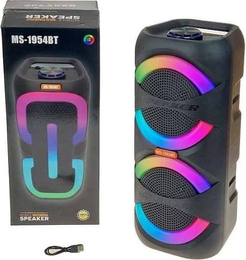 Přenosný bluetooth reproduktor MS-1954BT s rgb podsvícením