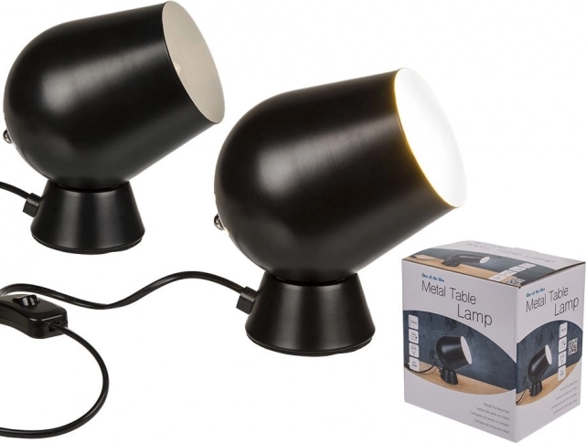 Kovová stolní lampa černá