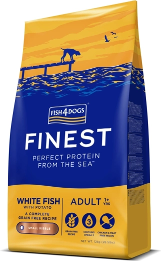 Fish4Dogs Finest granule pro dospělé psy z bílé ryby s bramborami 12 kg