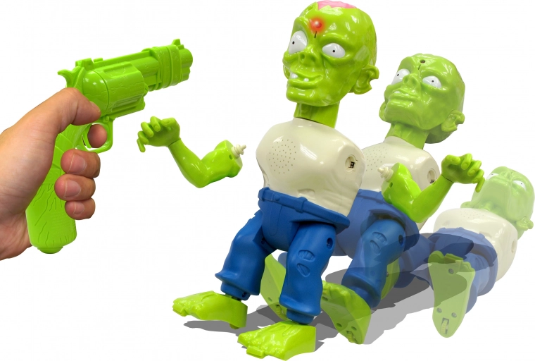 Zvukové a pohybové efekty po zásahu