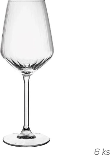 Sklenice Carre Optics na víno 385 ml, 6 ks