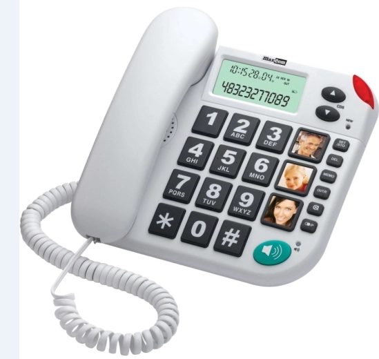 Drátový telefon MaxCom KXT 480 BB bílý