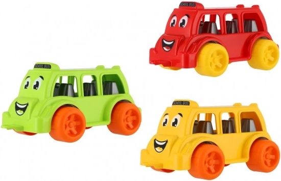 Plastový školní autobus pro nejmenší 26 cm – volný chod, 3 barvy