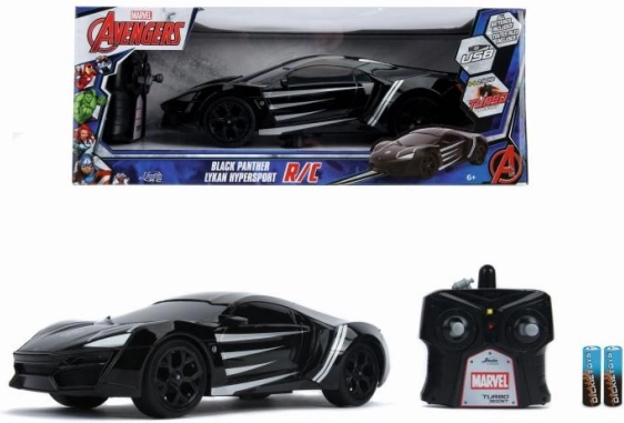 RC auto MARVEL Black Panther Lykan 1:16 s USB nabíjením