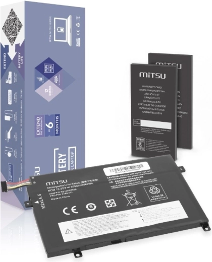 Baterie MITSU pro Lenovo ThinkPad E470/E475 3650 mAh (40 Wh) 10,95 V