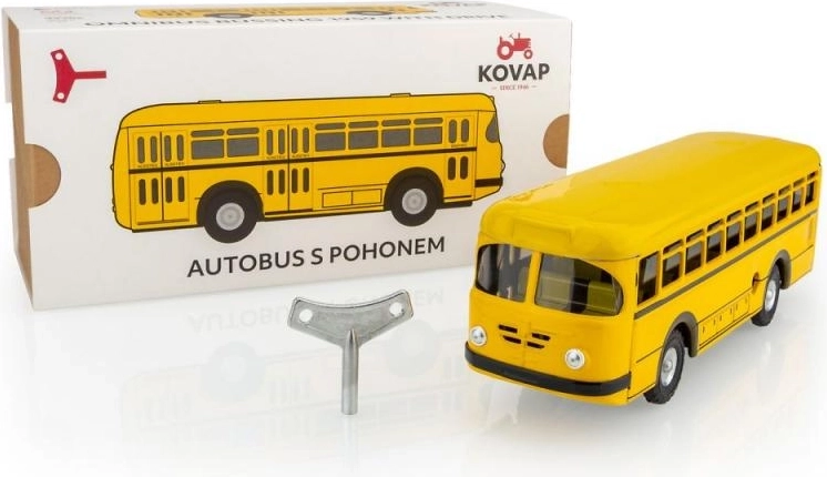 KOVAP plechový autobus na klíček 1:43, 20 cm - 1 kus
