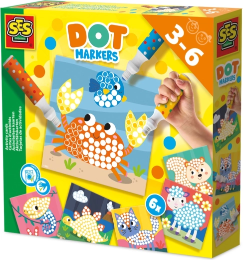 Tečkovací fixy XXL s kartami aktivit pro děti