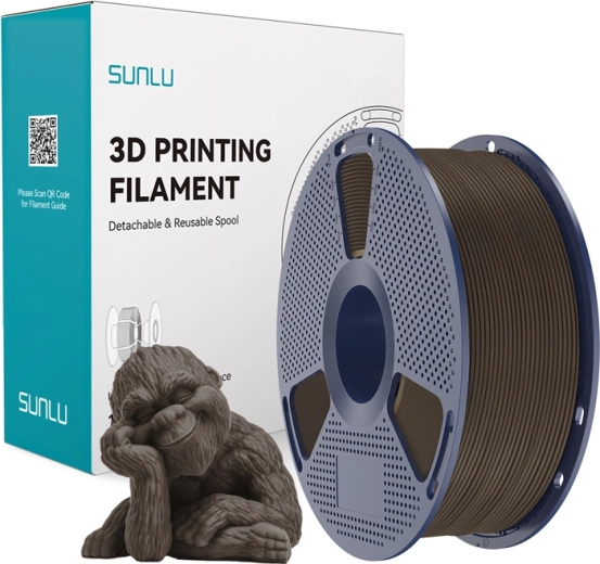 Sunlu Wood filament pro 3D tisk, ořech