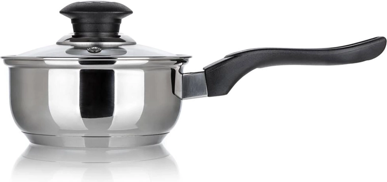 Nerezový rendlík se skleněnou poklicí 0,8 l SUPER VALUE, průměr 14 cm