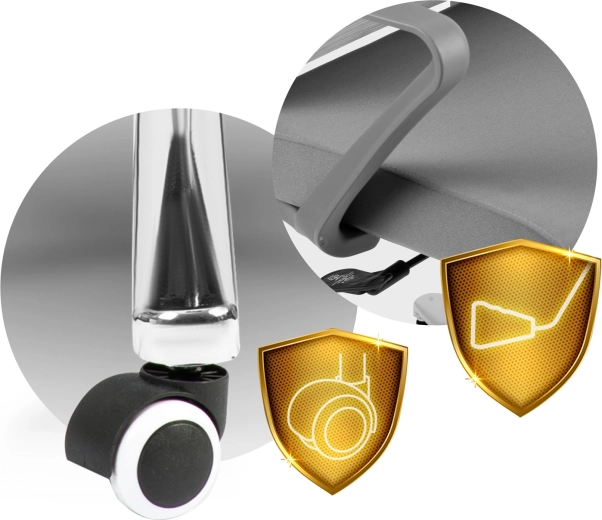 Stabilní základna a tichá kolečka