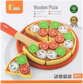 Dřevěná pizza na krájení pro děti 18m+