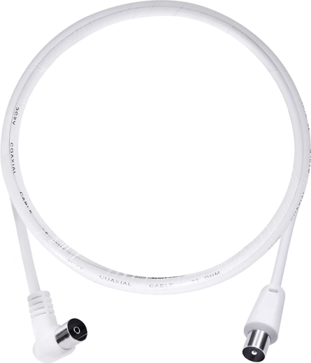 Solight anténní koaxiální kabel 3C2V s kombinovanými konektory 3 m bílý