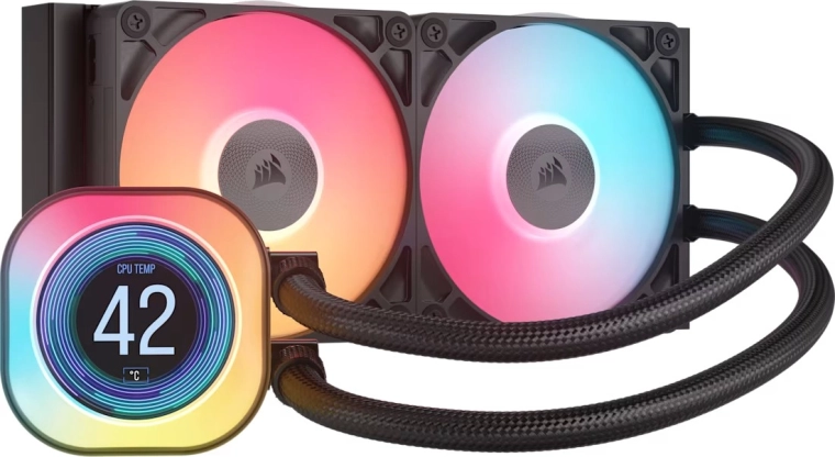 240mm radiátor a 2× RX120 RGB