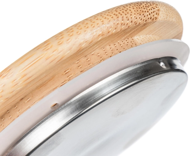 Přírodní bambusové víčko se silikonovým těsněním