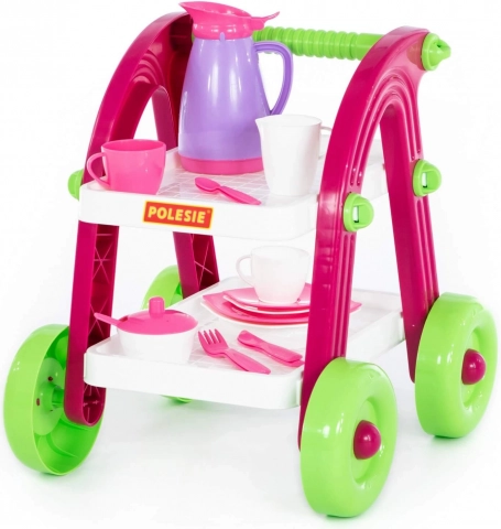 Dětský čajový vozík s nádobíčkem