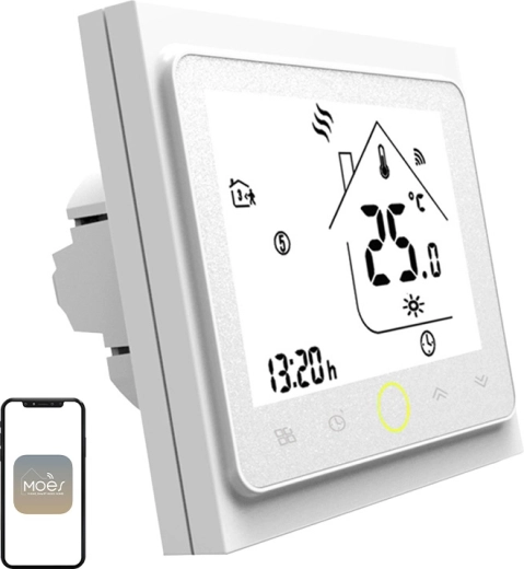 Moes Wi‑Fi LCD termostat pro elektrické podlahové vytápění