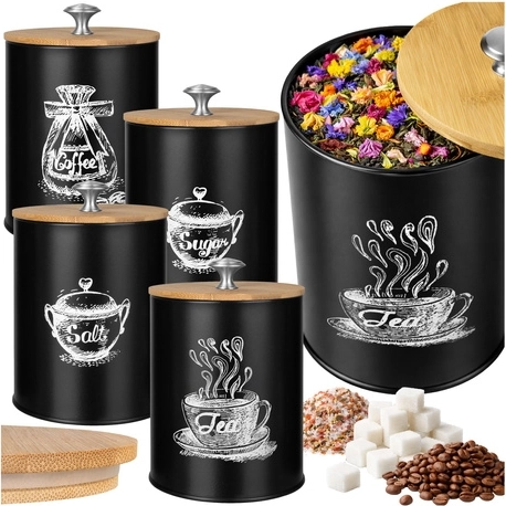 Kuchyňské dózy Ruhhy loft 1,5 l - 4 ks