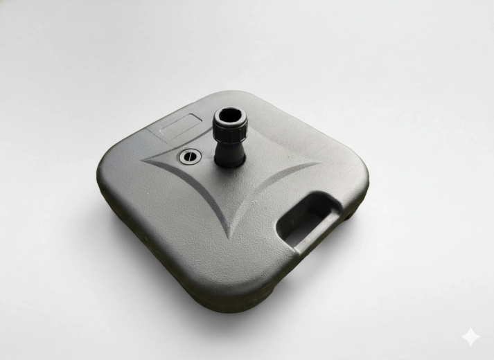 Základna pro zahradní slunečník na vodu 19 l, 44 × 44 × 12,5 cm, černá