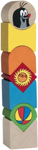 Dřevěná pyramidová hračka s Krtečkem