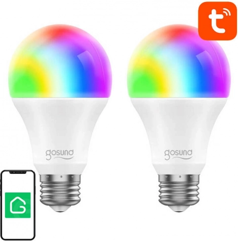 Chytrá Wi‑Fi RGB LED žárovka GOSUND WB4, E27, 2 ks
