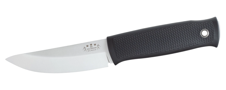 Fällkniven H1 Elmax lovecký nůž 10 cm, černý, Thermorun, pouzdro Zytel