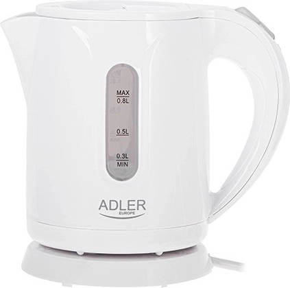 Elektrická rychlovarná konvice 0,8 l ADLER AD 1371, bílá